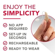 RCA OTC Behind-the-Ear Hearing Aids with Charging Case, Beige