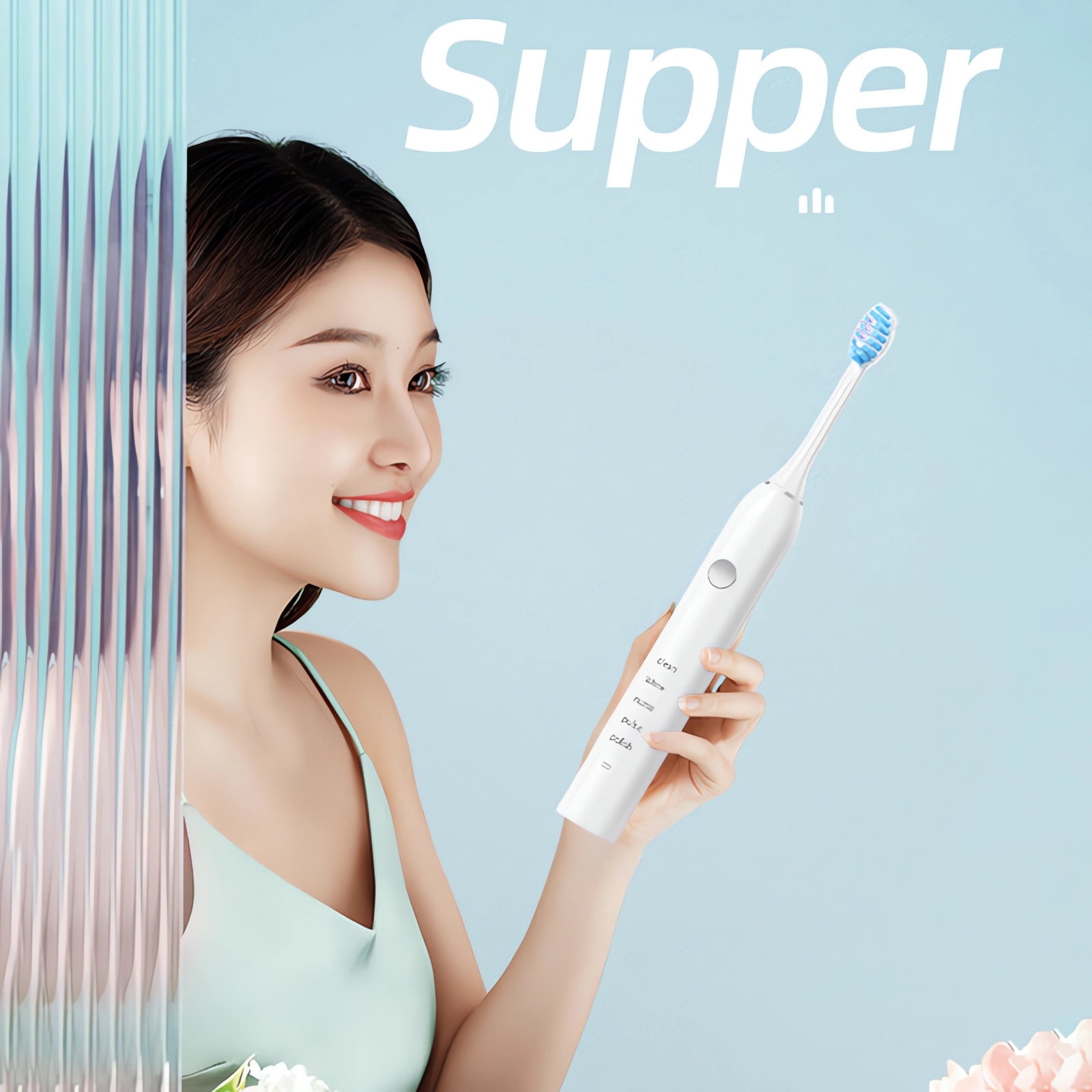 Wovilon Household Toothbrush Soft Bristle Toothbrush Rechargeable Adult Toothbrush