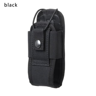  abcGoodefg Adjustable Tactical Radio Holder Bag, Molle Two Way Radio  Holster Pouch Holder, Nylon Duty Military Storage Case Bag for walkie  Talkie (Black, 1 PACK)