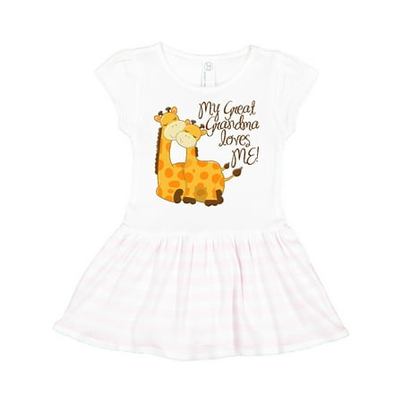 

Inktastic My Great Grandma loves me! Gift Toddler Girl Dress