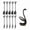Black, variant on ANXPTIME Pack Of 1 Set Stainless Steel Cygnet Shape Dessert Spoon And Fruit Fork Set
