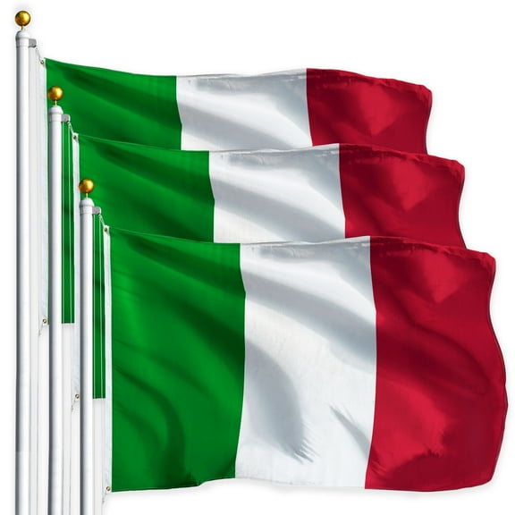 Italy Italian Flag 3x5FT 3-Pack Printed Polyester By G128
