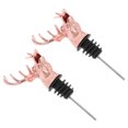 thumbnail image 4 of GOOHOCHY 2 tapones vertedores de vino con forma de cabeza de ciervo, accesorio para fiestas en casa o hoteles., 4 of 8