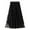 V-Black01, variant on Lu's Chic Women's Tulle Skirt High Waisted Floral Layered Elastic Waist A-line Midi Tutu Waisted Tea-length Mesh Pleated Formal Prom Party Skirts Black X-Small-Large