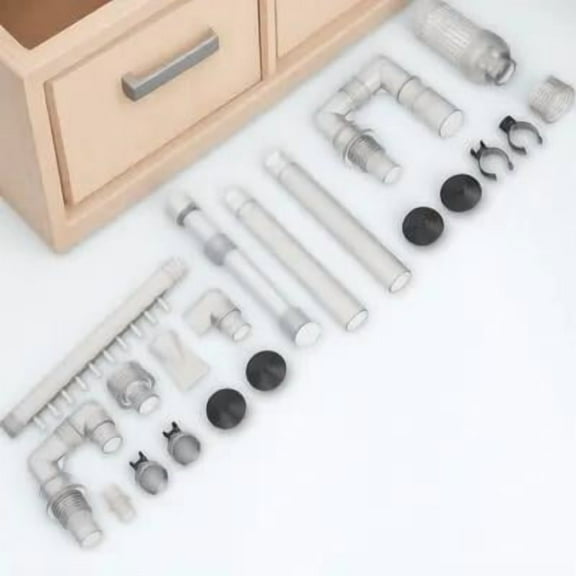 MEIBUTYUP Aquarium External Filter Tube Set, Grey Plastic Fish Tank Water Tubing for Efficient Filtration