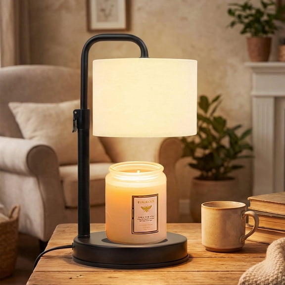 GUPUP Candle Warmer Lamp with Timer, Fabric Wax Warmer Lamp with 2*50W Bulbs, Dimmable,Adjustable Height House Warming Decor, Gifts for Mom Friend