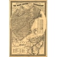 thumbnail image 1 of 24"x36" Gallery Poster, civil war map 500 miles around Washington DC 1861, 1 of 1