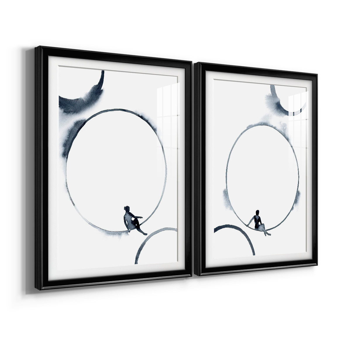 Wexford Home Woman in the Moon I Premium Framed Print, 18.5" x 24.5" - Ready to Hang, Black (Set of 2)