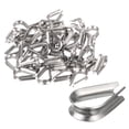thumbnail image 1 of Unique Bargains 50 Pack M4 Stainless Steel Thimble for 5/32' Dia Wire Rope, Wire Rope Cable Thimbles Rigging for Marine, 1 of 6
