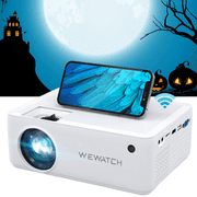 WEWATCH V10 Portable Projector, WiFi Bluetooth Wireless Connection Video Porjector, 200Inch Viewing Screen Supported 1080P Home Theater Projector, Compatible with HDMI/VGA/USB/TF Card - Best Reviews Guide