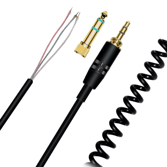 Asobilor Extension Spring Relief Coiled Audio Cable for MDR-7506 7509 MDR-V6 V600 V700 V900 ATH-M50 Headphones