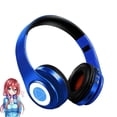 thumbnail image 1 of Auriculares Bluetooth YTDTKJ Nakano Miku con micrófono plegable azul, 1 of 9