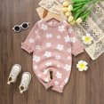 thumbnail image 2 of Vedolay Girls Rompers Long Sleeve Bodysuit Flare Pants Clothes Autumn Pink,74, 2 of 5
