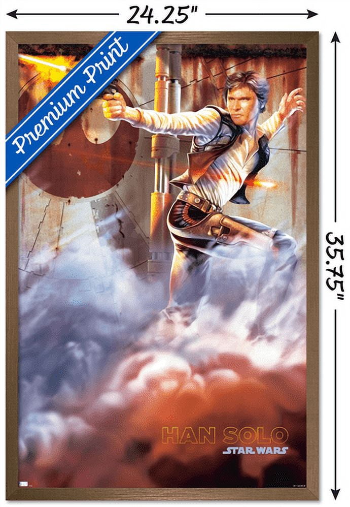 Star Wars: Original Trilogy - Han Solo Wall Poster, 22.375" x 34", Framed
