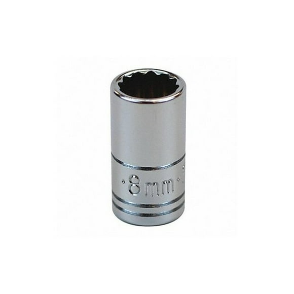 SK Professional Tools Socket 8mm 1/4 In. Drive 12 Pt. Chrome Finish