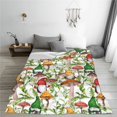 thumbnail image 5 of Salouo Mushrooms Gnomes Print Bed Blankets,Flannel Blanket Comfortable Air Conditioning Blanket Lightweight Blanket for Sofa Bed Travel & Couch -40"x30", 5 of 8