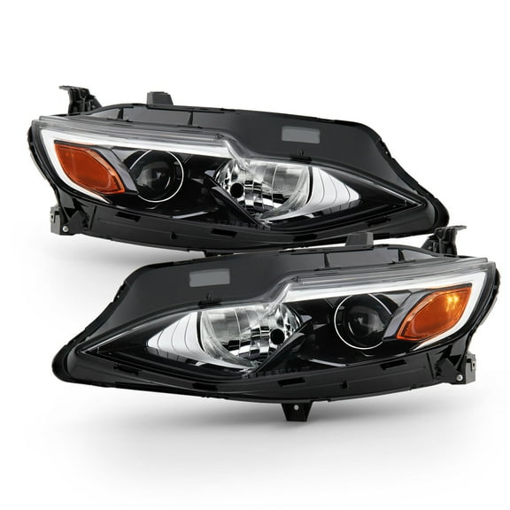 AKKON - Fits 2019-2021 Chevy Malibu [Halogen Type] Projector Chrome Headlights Pair Driver Left   Passenger Right Headlamps 19 20