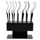 thumbnail image 1 of GOOHOCHY 1 juego de estante para extensiones de pestañas: expositor de pestañas postizas, soporte de plástico negro, soporte para extensiones de pestañas con 12 varillas curvas., 1 of 5