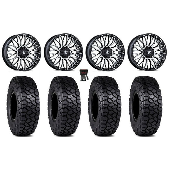 MSA Clubber 15" Wheels Machined 30" Intersect Tires Can-Am Maverick X3 / Honda Pioneer 1000 / Talon