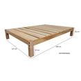 thumbnail image 2 of Base Para Cama Matrimonial Muebles GM Tradicional Desarmable Madera de Pino Natural Con Laca Transparente, 2 of 6