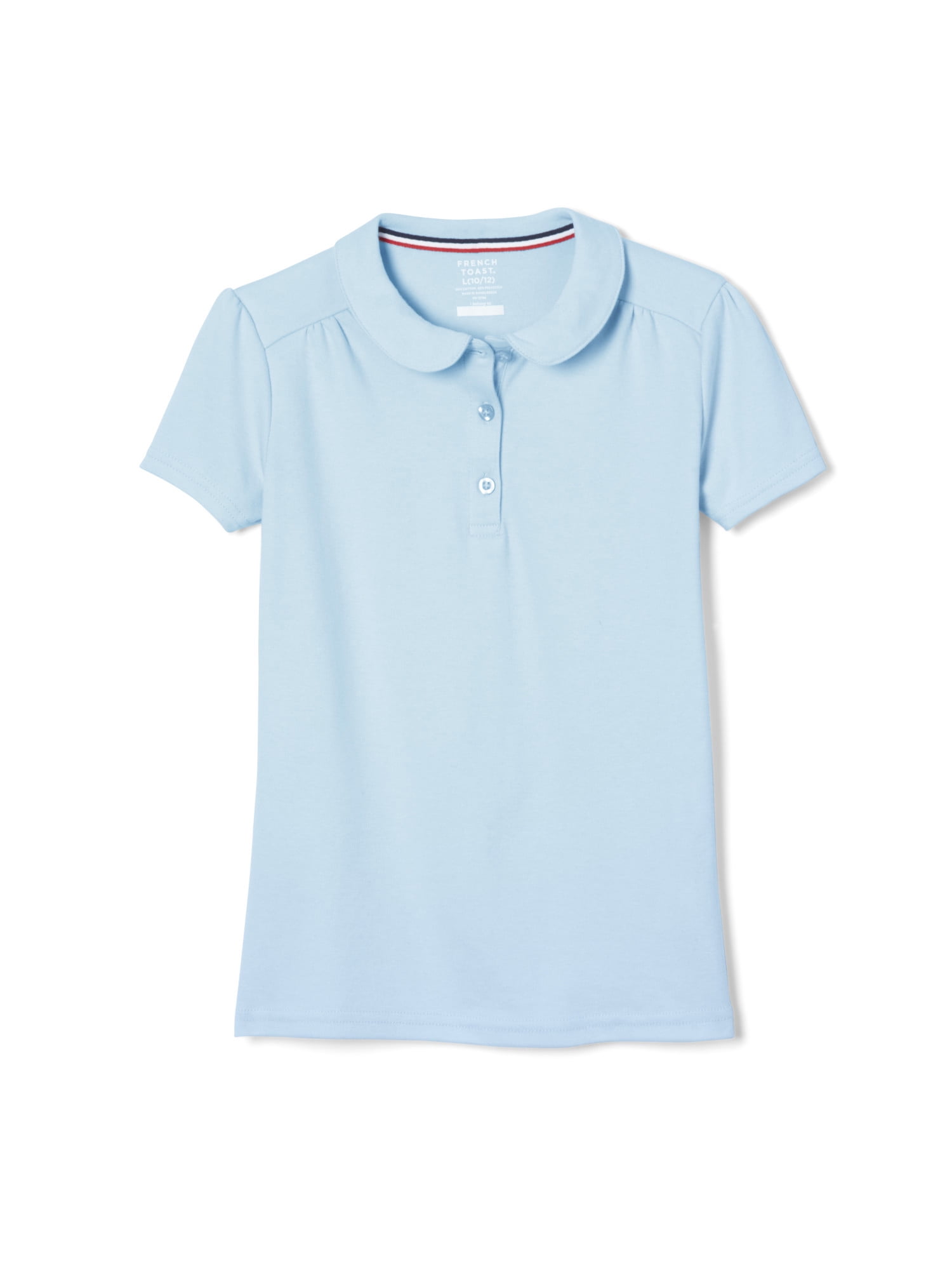 French Toast Big Girls S/S Peter Pan Collar Polo 