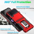 thumbnail image 6 of Phone Case for Samsung Galaxy Z Flip4 with Magnetic Kickstand, Military Grade Shockproof Heavy Duty Protective Phone Cover Case for Samsung Galaxy Z Flip 4 Green, 6 of 9