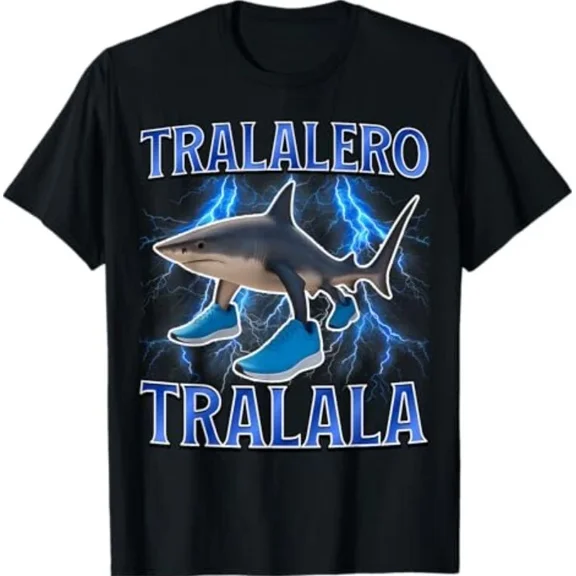 Playful Tralalero Tralala Italian Meme Boys Youth Fun Unisex T-Shirt up to size 5XL
