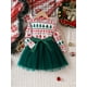 thumbnail image 2 of Christmas Girls Tulle Splice Long Sleeve Tutu Dress, Cute & Smart Holiday Party Dresses Outfit For Kids/ Toddlers, Gift Choice, 2 of 5