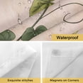 thumbnail image 4 of No Hook Shower Curtains with Snap-in Liner Set, Ladybugs Eucalyptus Leaves Waterproof Hotel Style Bathroom Shower Curtain, Spring Botanical Vintage Breathable Mesh Top Window Bath Curtains 72''x78'', 4 of 9