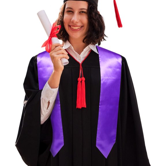 Raindrops Elegant Graduation Stole For University Graduates Satin Sash Unisex Adult Plain Graduation Stole For Academic For Graduation Season Honor Shawl