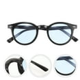 thumbnail image 1 of HIAKDOFT Lot de 1 Lunettes de Soleil Rondes pour Femmes, Plastique Noir, Protection UV, Design Élégant, Cyclisme, Vacances, 1 of 8