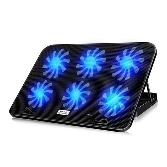YOUNGNA 11-18 Inch Portable Laptop Cooler Ultra Slim Notebook Cooling Base USB Powered with 6 Quiet Fans for Most Notebooks