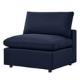 thumbnail image 1 of Modular Lounge Sofa Middle Chair, Blue Navy, Fabric, Modern Contemporary, Outdoor Patio Balcony Cafe Bistro Garden Furniture Hotel Hospitality, 1 of 7