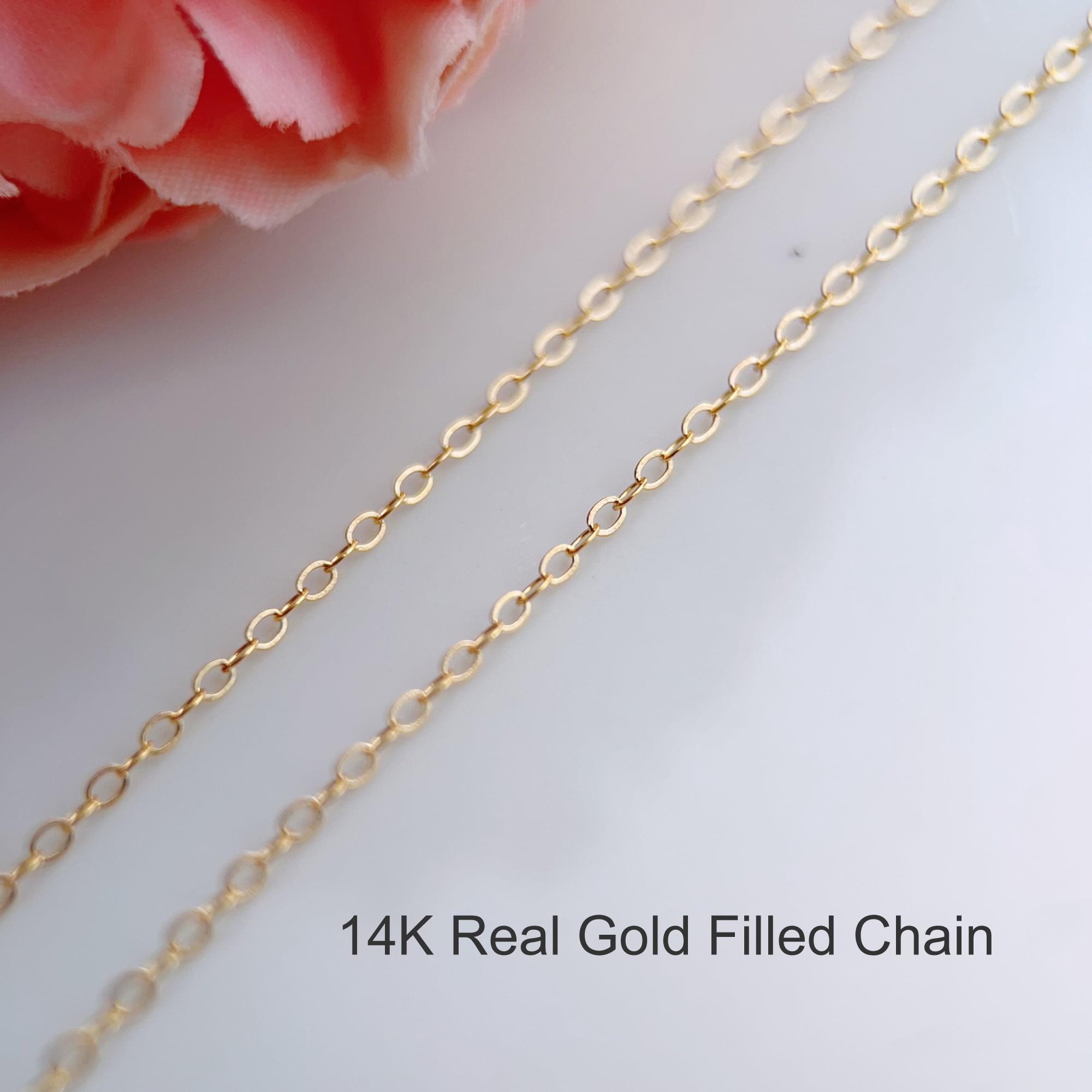 Piswency 14K Real Gold Filled Heart Necklace for Women CZ Love Heart Pendant Necklace with Adjustable Heart Chain for Valentine’s Day, Mother’s Day, Birthday, Handmade Jewelry, Gift for Her