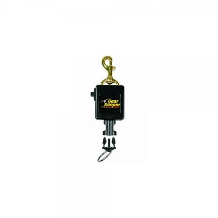 Gear Retractor (Gear Keeper RT3-0083 Locking Scuba Console Retractor Swiveling Brass Bolt Clip Mount with Q/C-II Split Ring)