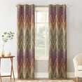 thumbnail image 3 of Ethnic Style Stripes Abstract Grommet Top Curtains for Living Room Bedroom Kitchen Window Treatments Home Deco, 3 of 5