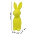 thumbnail image 3 of SLYNSHome Flocked Bunny Easter Decorations Yellow Pastel Rabbit Figurines for Easter Centerpieces Spring Home Tabletop Decor, 3 of 7