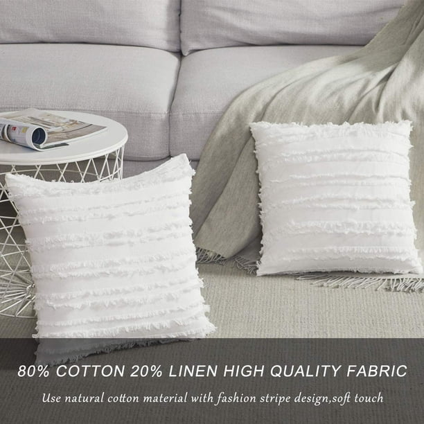 JOYWEI Decorative Throw Pillow Sofa Pillow Cover 45x 45 cm Linen