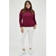 thumbnail image 5 of Blusa cuello de tortuga Roman Fashion/ Tallas Extras, 316 (Vino) vino 40 Roman Fashion BL-RF-316-VINO, 5 of 7