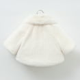 thumbnail image 4 of GYRATEDREAM Infant Toddler Girls Cozy Faux Fur Bolero Shrug Shawl Accessories Princess Cape Baby Warm Thicken Sweet Dress Coat for 0 Month-4 Years, 4 of 5