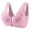 Hot Pink, variant on Women's Front Closure Full Cup Underwear for Middle and Elderly Wireless Seamless Bralettes Plus Size Ladies Daisy Bras