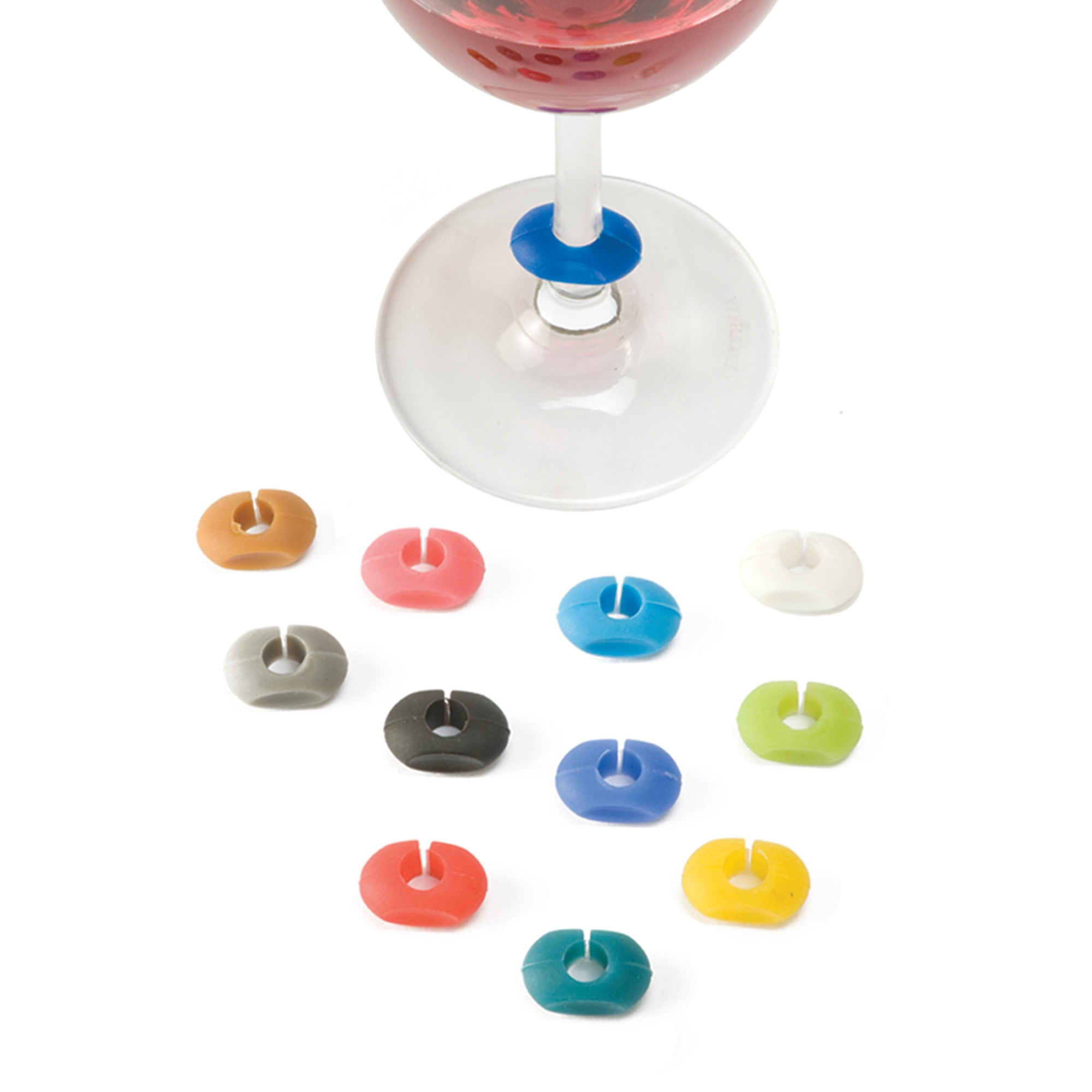 Set of 4 magnetic big eye dog wine charms