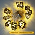 thumbnail image 2 of Yeacher 5ft 10LED Eid Ramadan String Lights Castle Shaped Lantern Lamp Crescent Party LED Fairy, 2 of 7