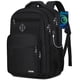 thumbnail image 1 of Mochila LIECDRO negra para hombre con puerto de carga USB de 15.6 pulgadas, 1 of 7