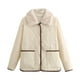 thumbnail image 2 of Parkas de manga larga para mujer, chaqueta informal de manga larga de colores, sin capucha y con solapa, chaqueta de algodón para mujer, 2 of 9