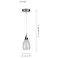 thumbnail image 2 of Xtricity - 1 Light Pendant, 4.7'' Width, From the Repley Collection, White, 2 of 3
