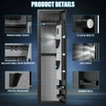 thumbnail image 3 of Omethey 5-7 Biometric Fingerprint with LCD Keypad, LED Light, 3 Adjustable Racks Gun Safes, 3 of 7