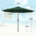 thumbnail image 3 of Autlaycil 10ft Patio Umbrellas 32 Solar LED Lights Outdoor Market Umbrella with Tilt Crank, Solar Umnrella, Green, 3 of 7