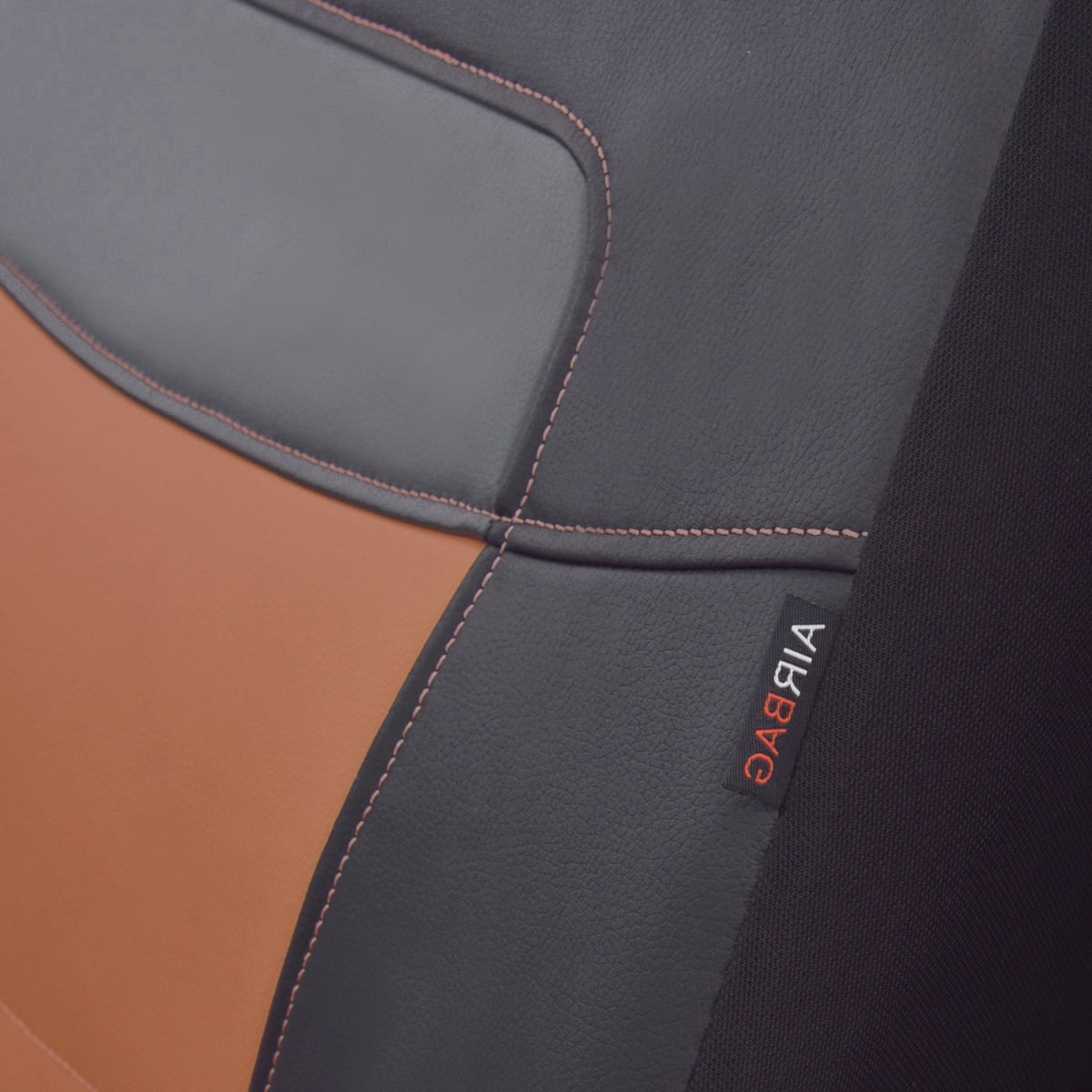 Flying Banner Car Seat Covers Protectors Full Set Synthetic Leather Full Set Brown