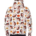 thumbnail image 7 of Wukai Turkey And Thanksgiving2 Print Men Hoodies Fleece Sweatshirts Long Sleeve Sweaters Pullover Fall Outfits Winter Clothes-3X-Large, 7 of 7